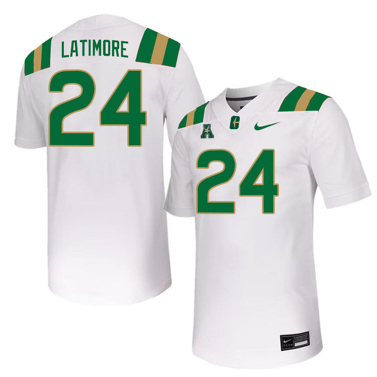 Charlotte 49ers #24 Tequan Latimore College Football Jerseys Stitched Sale-White